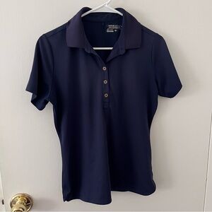 Nike Golf Tour Performance Women’s DRI FIT Short Sleeve Polo Navy Blue Medium